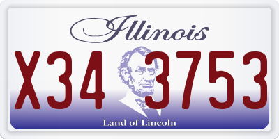 IL license plate X343753