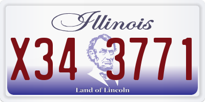 IL license plate X343771