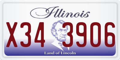 IL license plate X343906