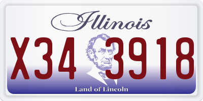 IL license plate X343918