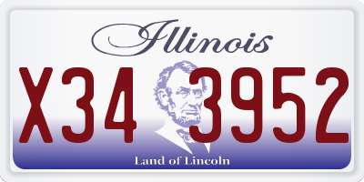 IL license plate X343952