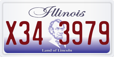 IL license plate X343979
