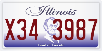 IL license plate X343987