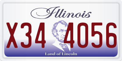 IL license plate X344056