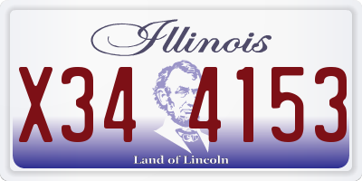 IL license plate X344153