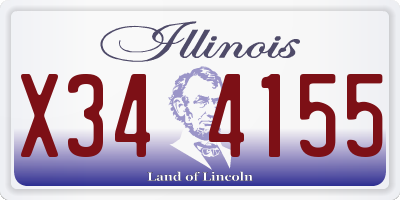 IL license plate X344155