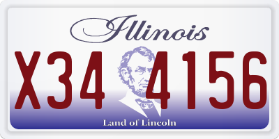 IL license plate X344156