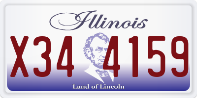IL license plate X344159