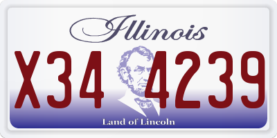 IL license plate X344239