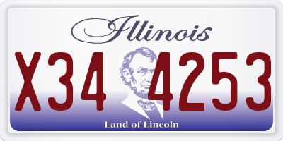 IL license plate X344253