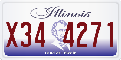 IL license plate X344271