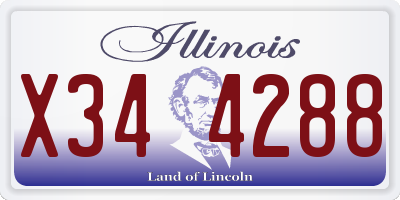 IL license plate X344288
