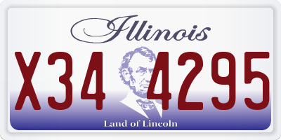 IL license plate X344295