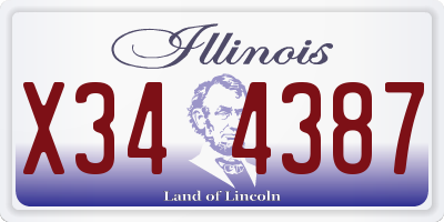 IL license plate X344387