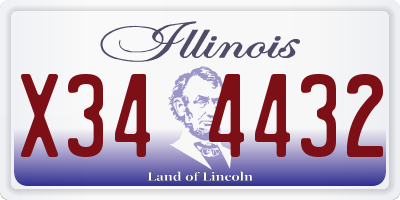 IL license plate X344432
