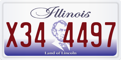 IL license plate X344497