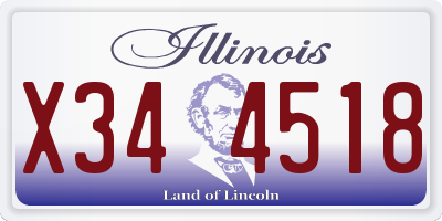 IL license plate X344518