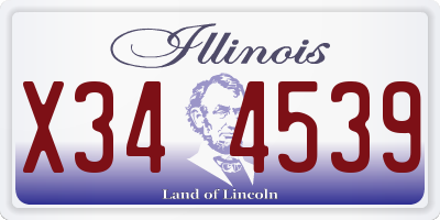 IL license plate X344539