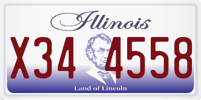 IL license plate X344558