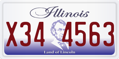 IL license plate X344563