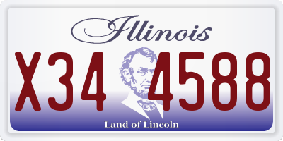 IL license plate X344588