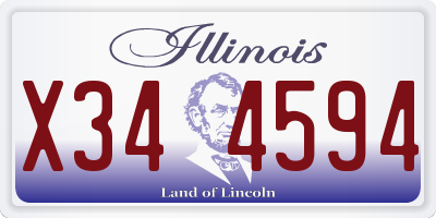 IL license plate X344594