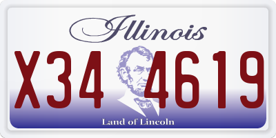IL license plate X344619
