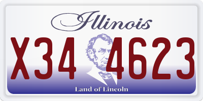 IL license plate X344623