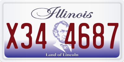 IL license plate X344687