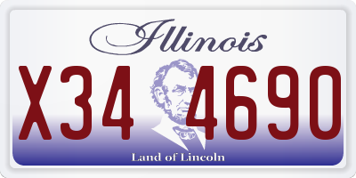 IL license plate X344690