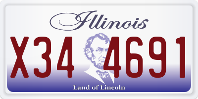 IL license plate X344691