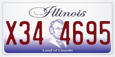 IL license plate X344695