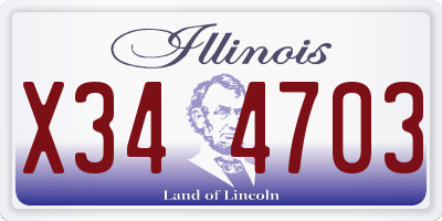 IL license plate X344703