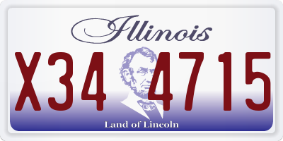 IL license plate X344715