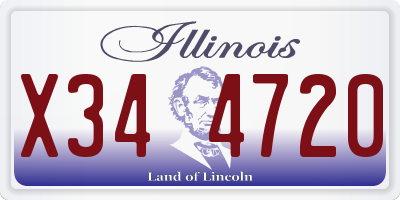 IL license plate X344720