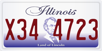 IL license plate X344723