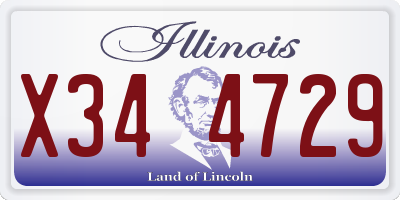 IL license plate X344729