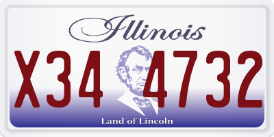 IL license plate X344732