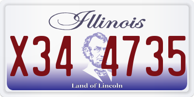 IL license plate X344735