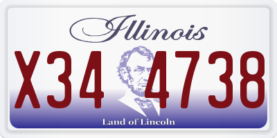 IL license plate X344738