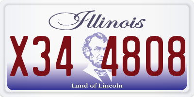 IL license plate X344808