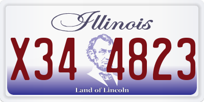 IL license plate X344823