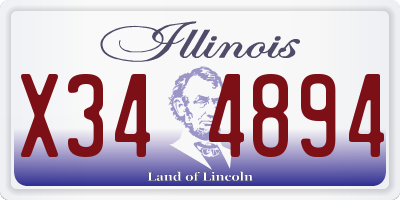IL license plate X344894