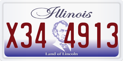 IL license plate X344913