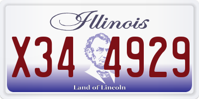 IL license plate X344929