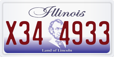 IL license plate X344933