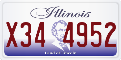 IL license plate X344952