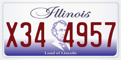 IL license plate X344957
