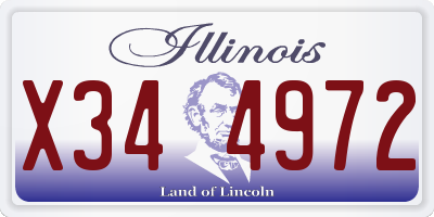 IL license plate X344972