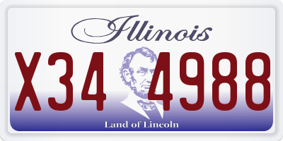 IL license plate X344988